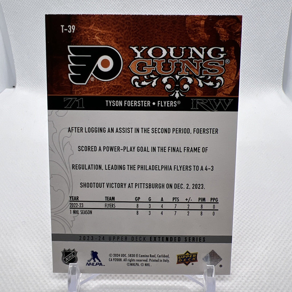 Tyson Foerster 2023-24 Upper Deck Retro Young Guns Philadelphia Flyers RC