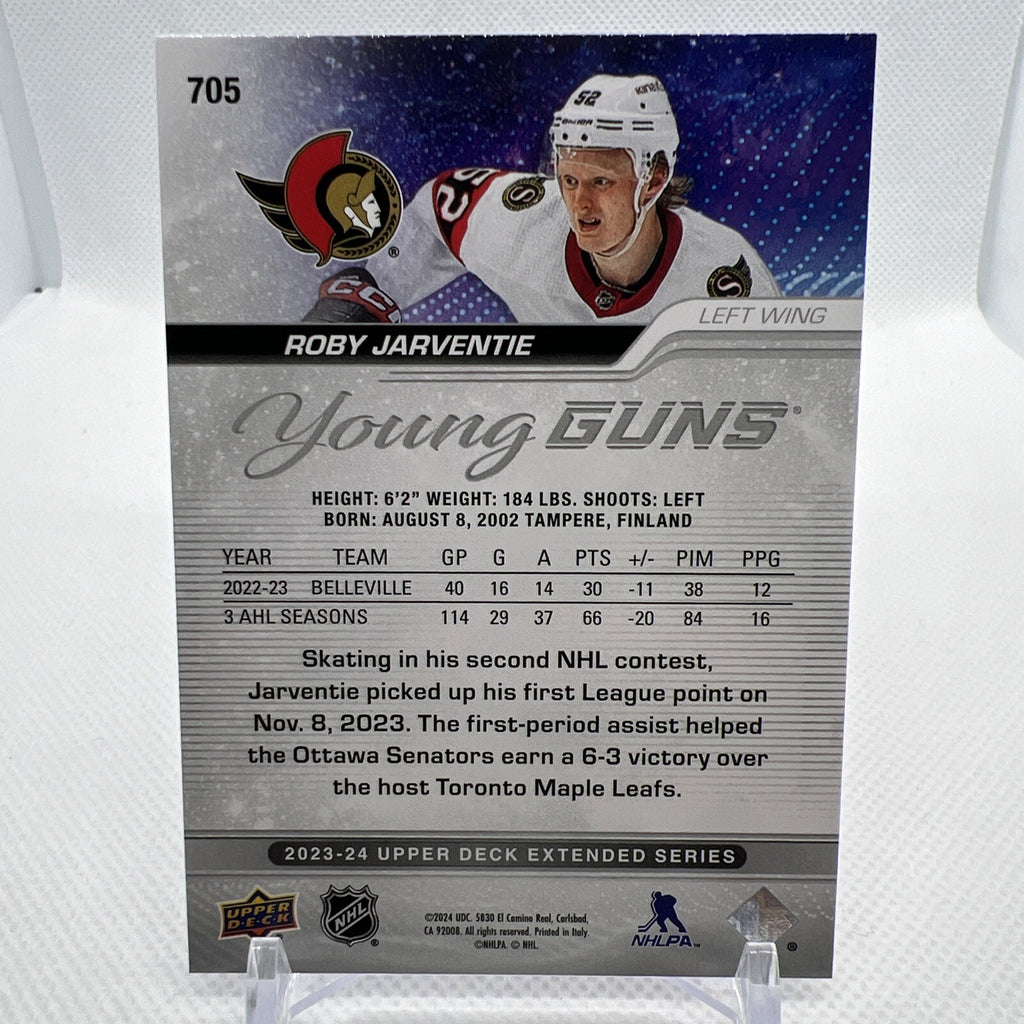 Roby Jarventie 2023-24 Upper Deck Young Guns Rookie Ottawa Senators RC