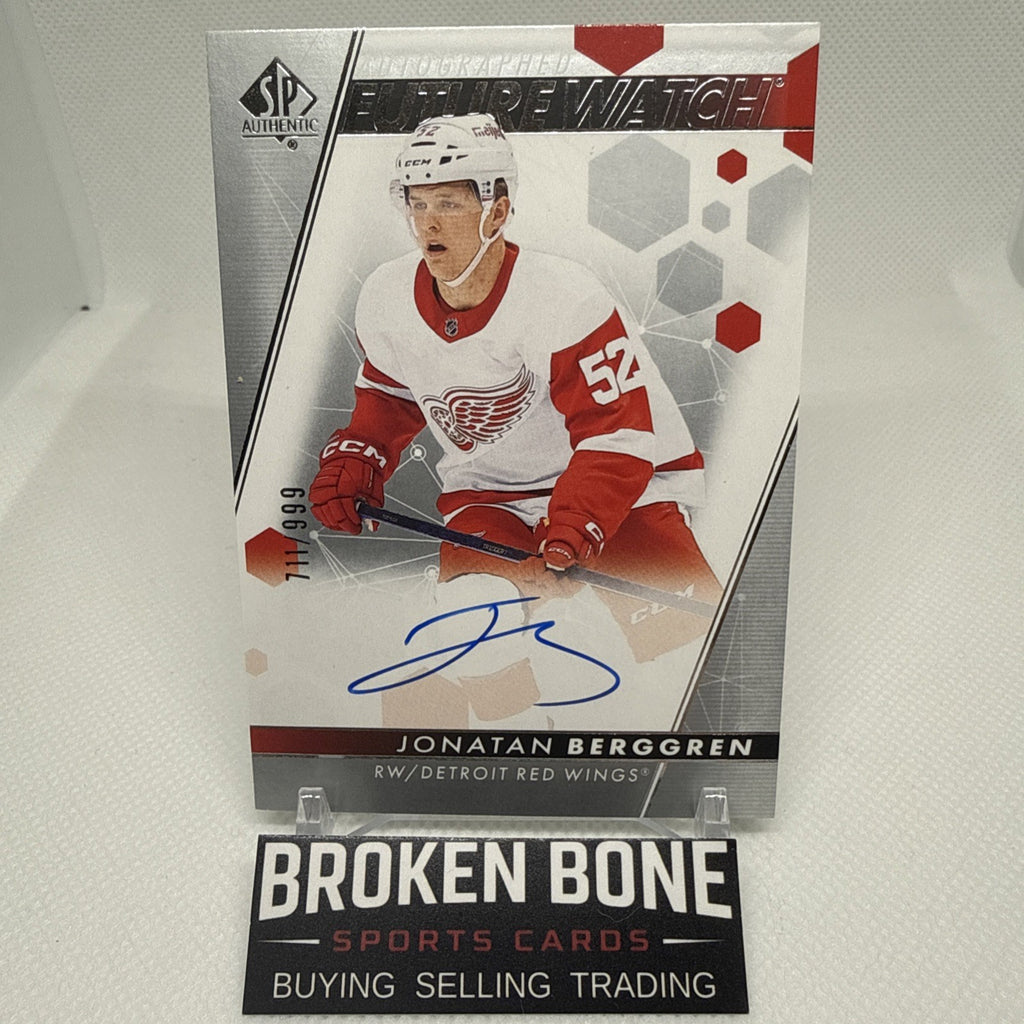 Jonatan Berggren 2022-23 SP Authentic Future Watch Auto /999 Detroit Red Wings
