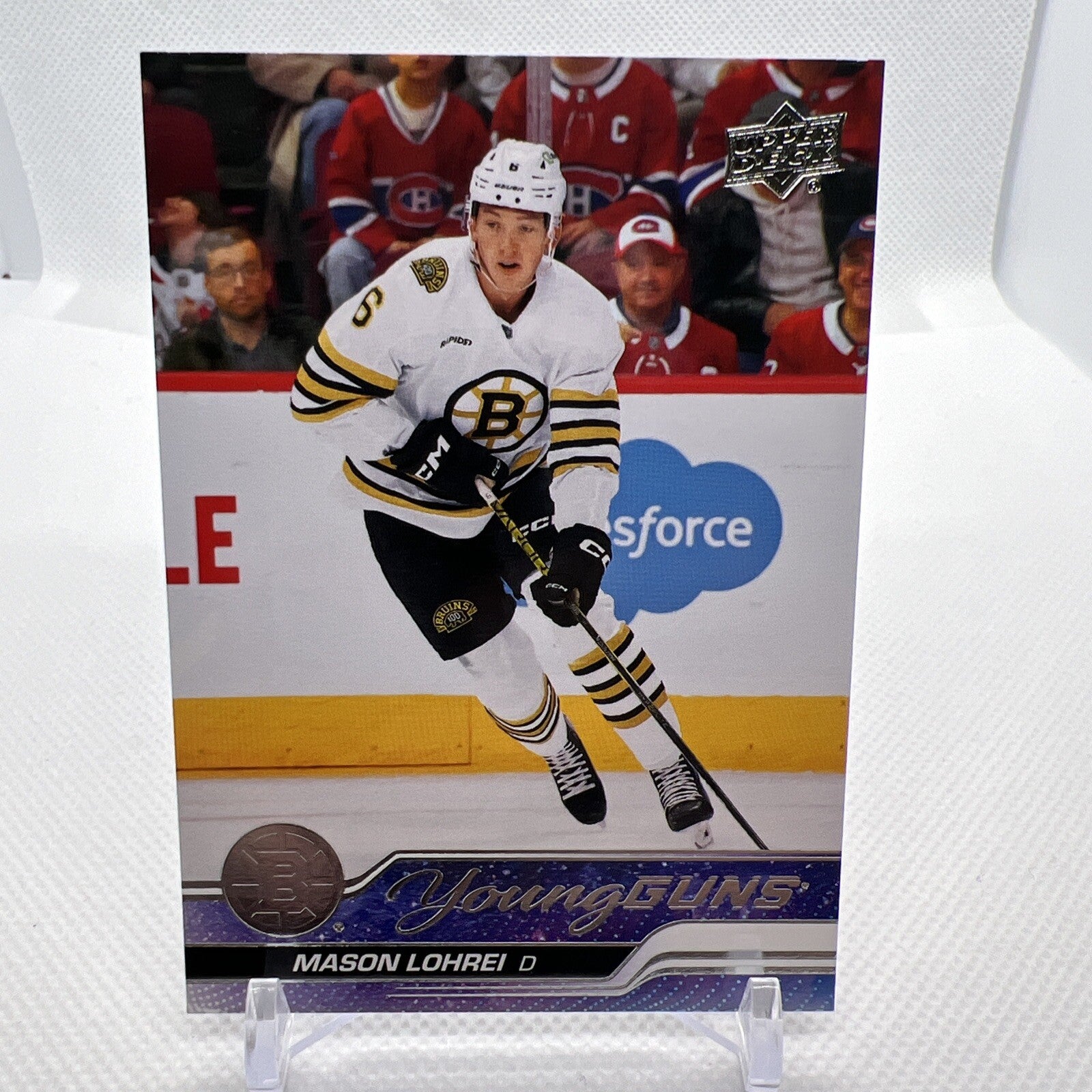 Mason Lohrei 2023-24 Upper Deck Young Guns Rookie Boston Bruins 6 RC