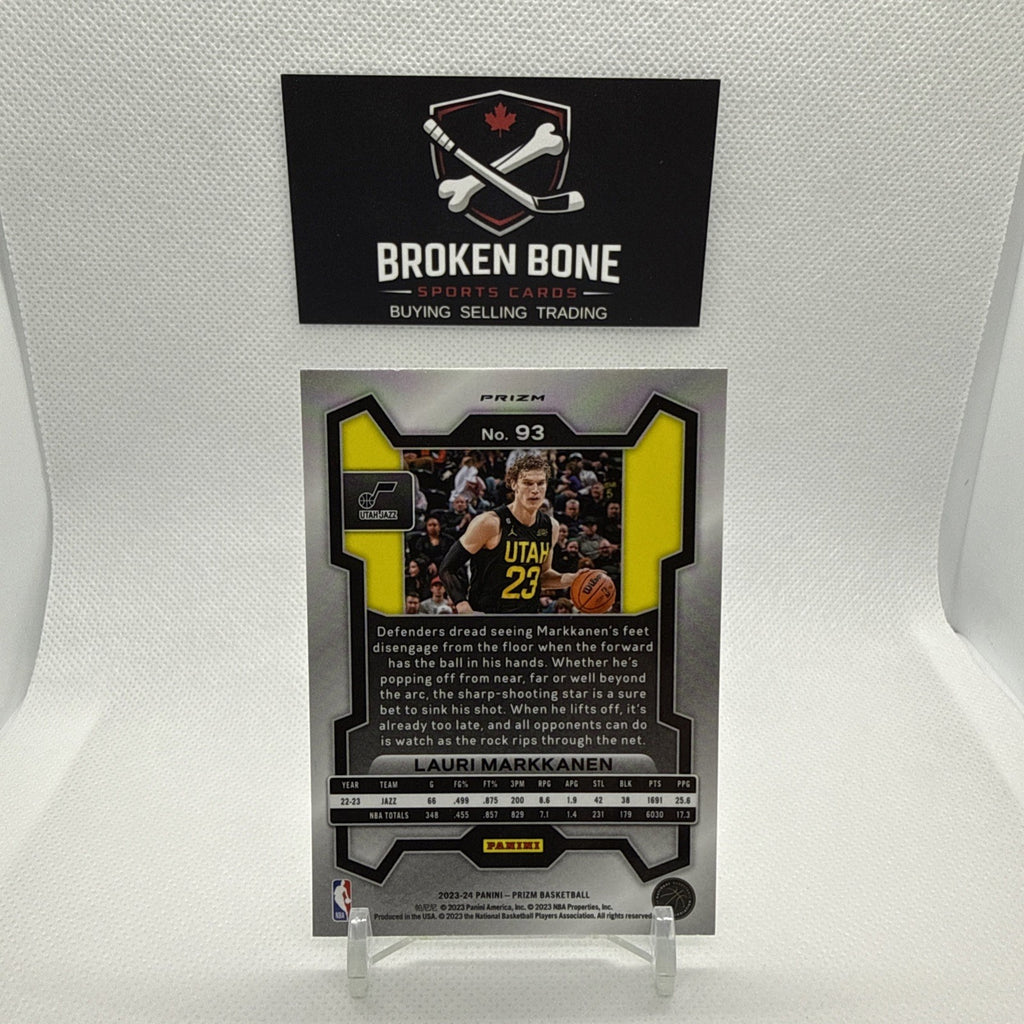 Lauri Markkanen 2023-24 Panini Prizm Green Cracked Ice SSP #93 Jazz