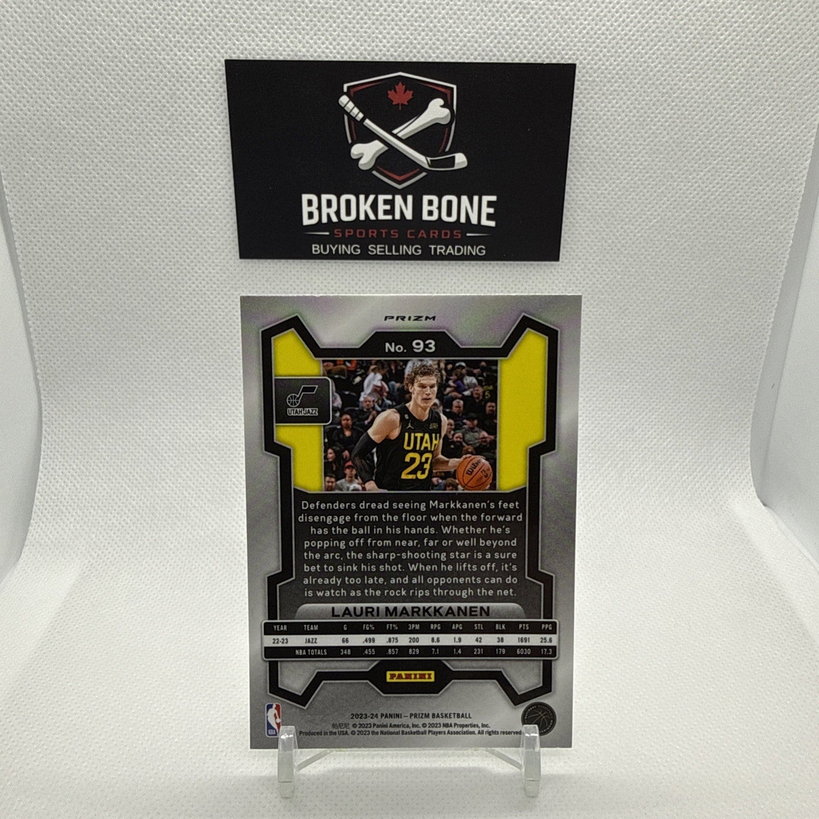 Lauri Markkanen 2023-24 Panini Prizm Green Cracked Ice SSP #93 Jazz