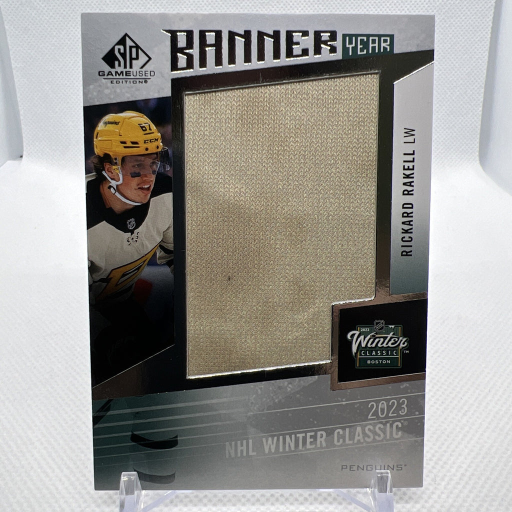 Rickard Rakell 2023-24 SP Game Used Banner Year Winter Classic Penguins