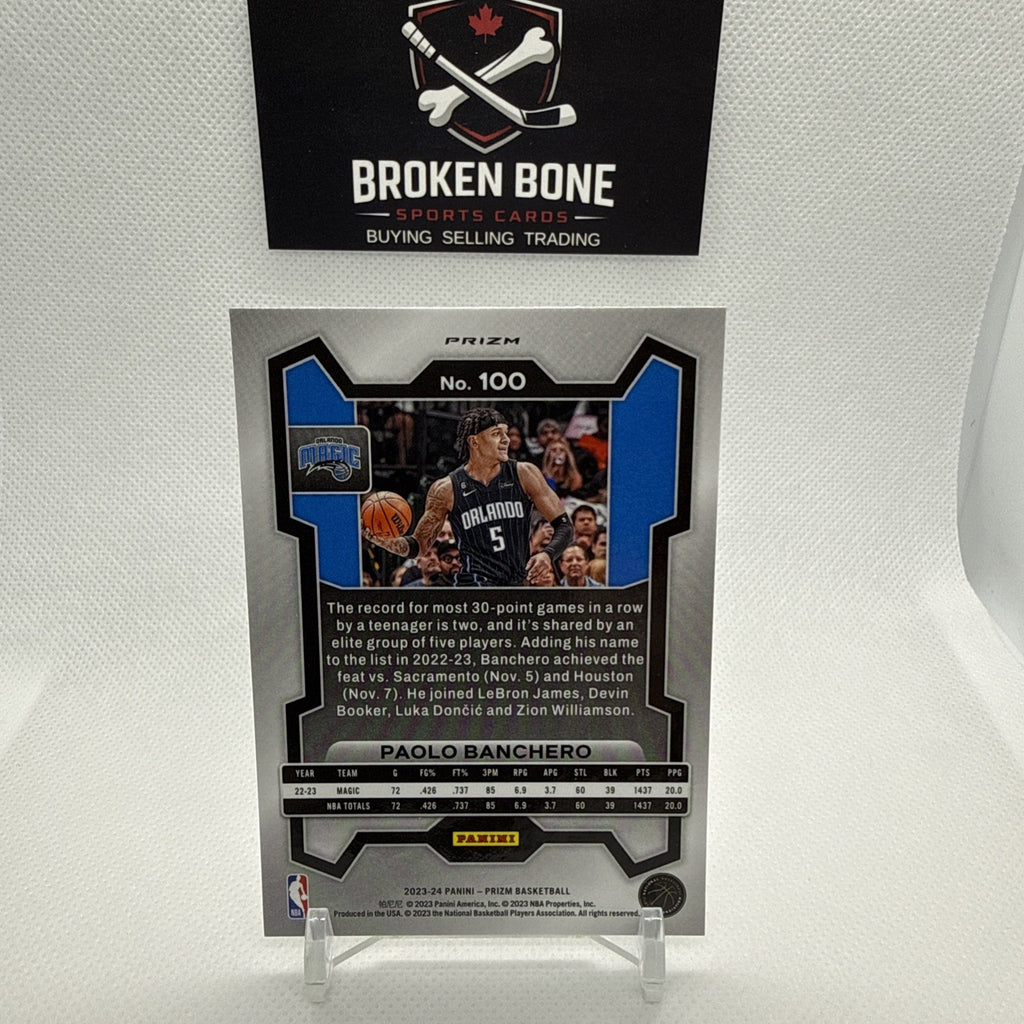 Paolo Banchero 2023-24 Panini Prizm Silver Prizm #100 Magic