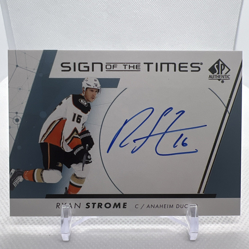 Ryan Strome 2022-23 SP Authentic Sign of The Times Auto Anaheim Ducks