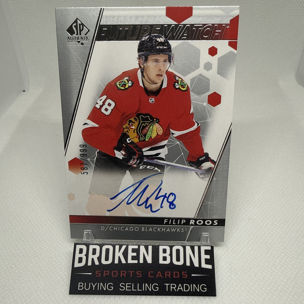 Filip Roos 2022-23 SP Authentic Future Watch Auto /999 Chicago Blackhawks