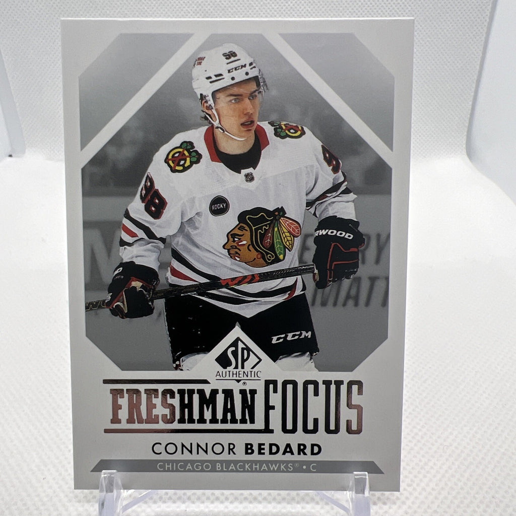 Connor Bedard 2023-24 SP Authentic Freshman Focus Chicago Blackhawks Rookie