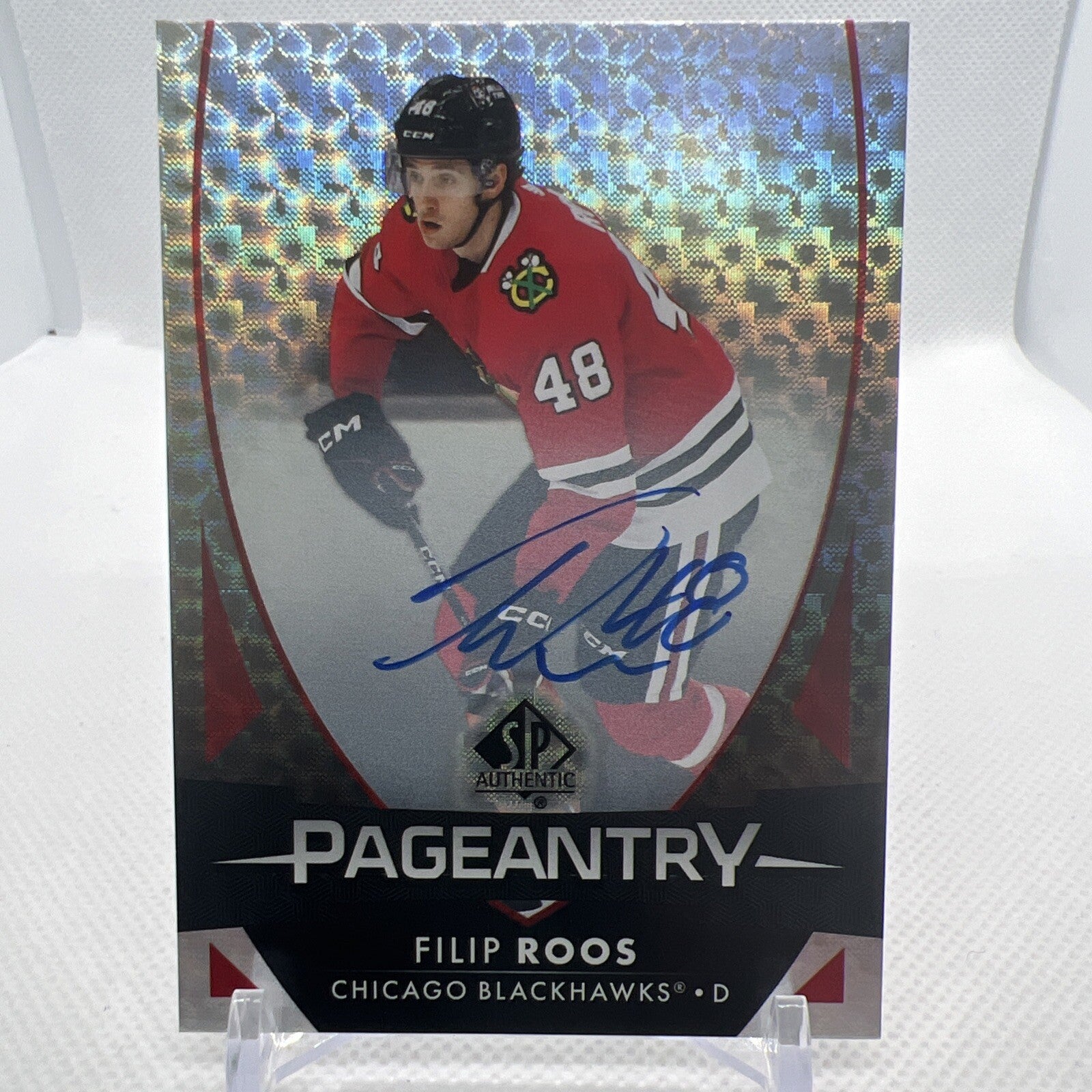 Filip Roos 2023-24 SP Authentic Pageantry Auto Chicago Blackhawks