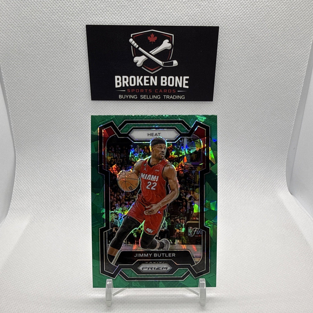 Jimmy Butler 2023-24 Panini Prizm Green Cracked Ice SSP #118 Heat