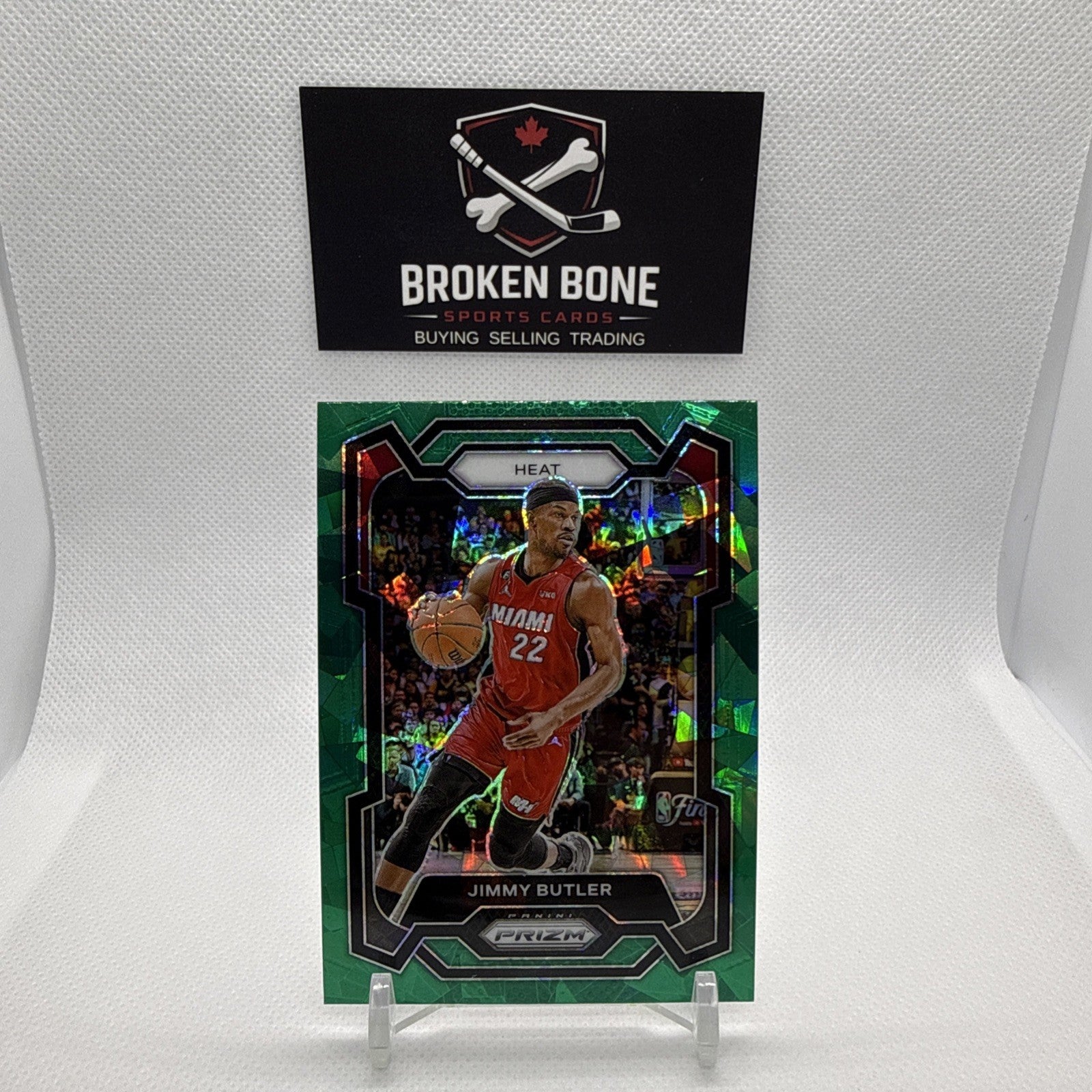 Jimmy Butler 2023-24 Panini Prizm Green Cracked Ice SSP #118 Heat