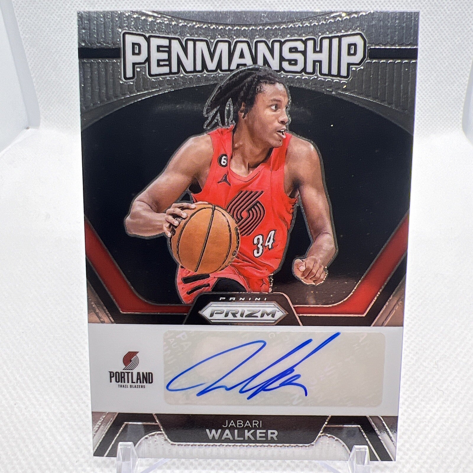 Jabari Walker 2023-24 Panini Prizm Penmanship Portland Trail Blazers