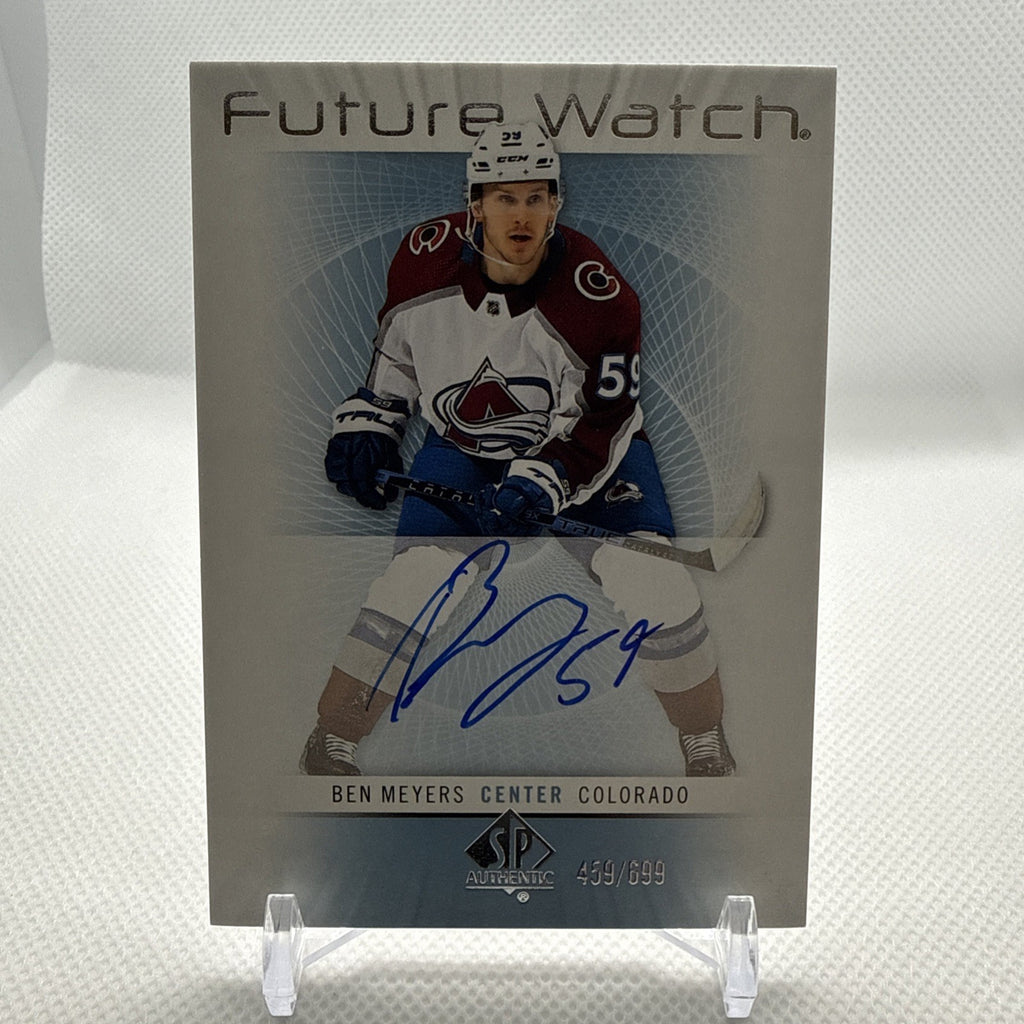 Ben Meyers 2022-23 SP Authentic Future Watch Auto Retro Colorado Avalanche