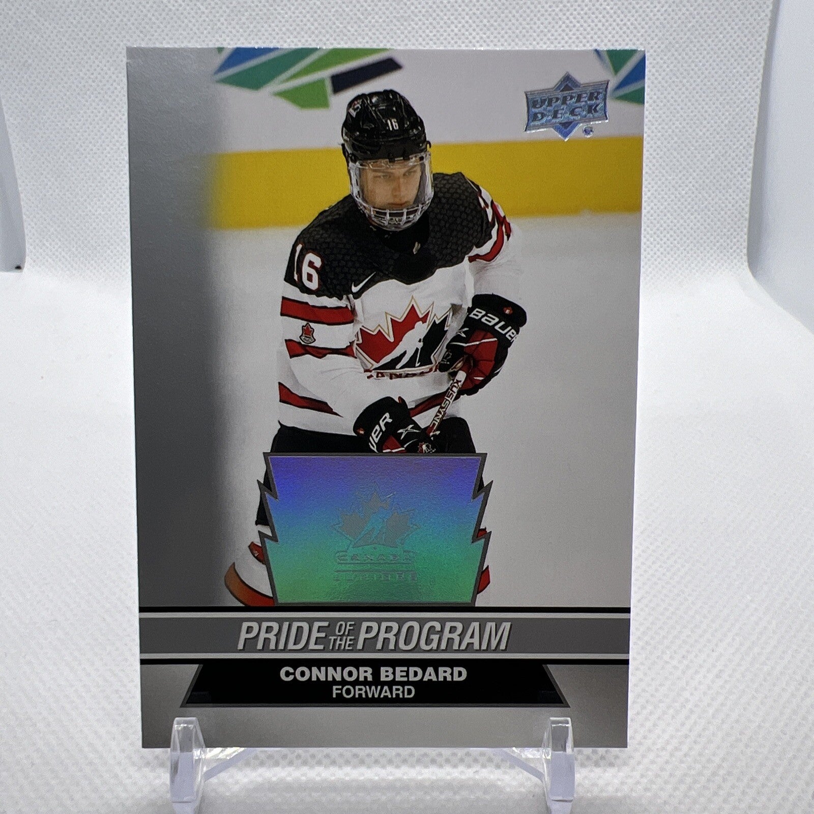 Connor Bedard 2023 Team Canada Pride of Program Chicago Blackhawks