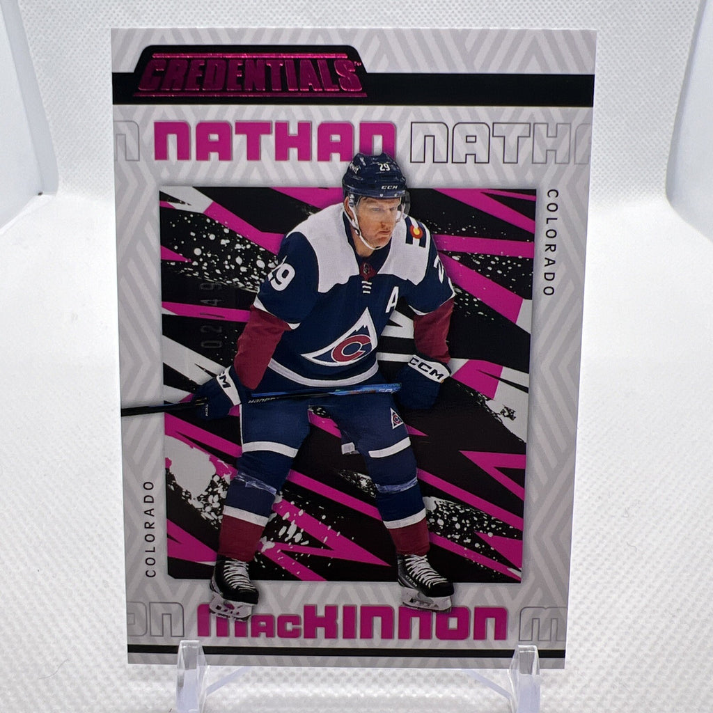 Nathan Mackinnon 2023-24 Credentials Pink /49 Colorado Avalanche