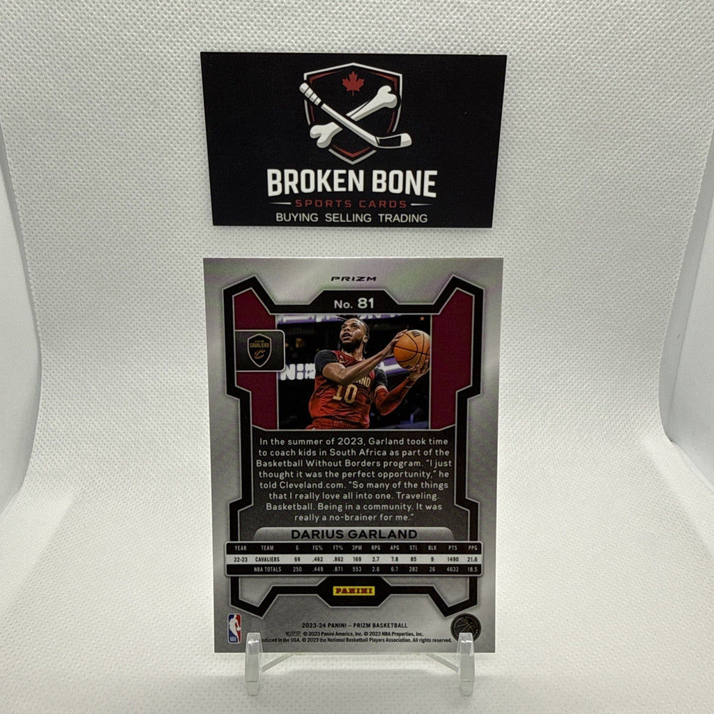 Darius Garland 2023-24 Panini Prizm Green Cracked Ice SSP #81 Cavaliers