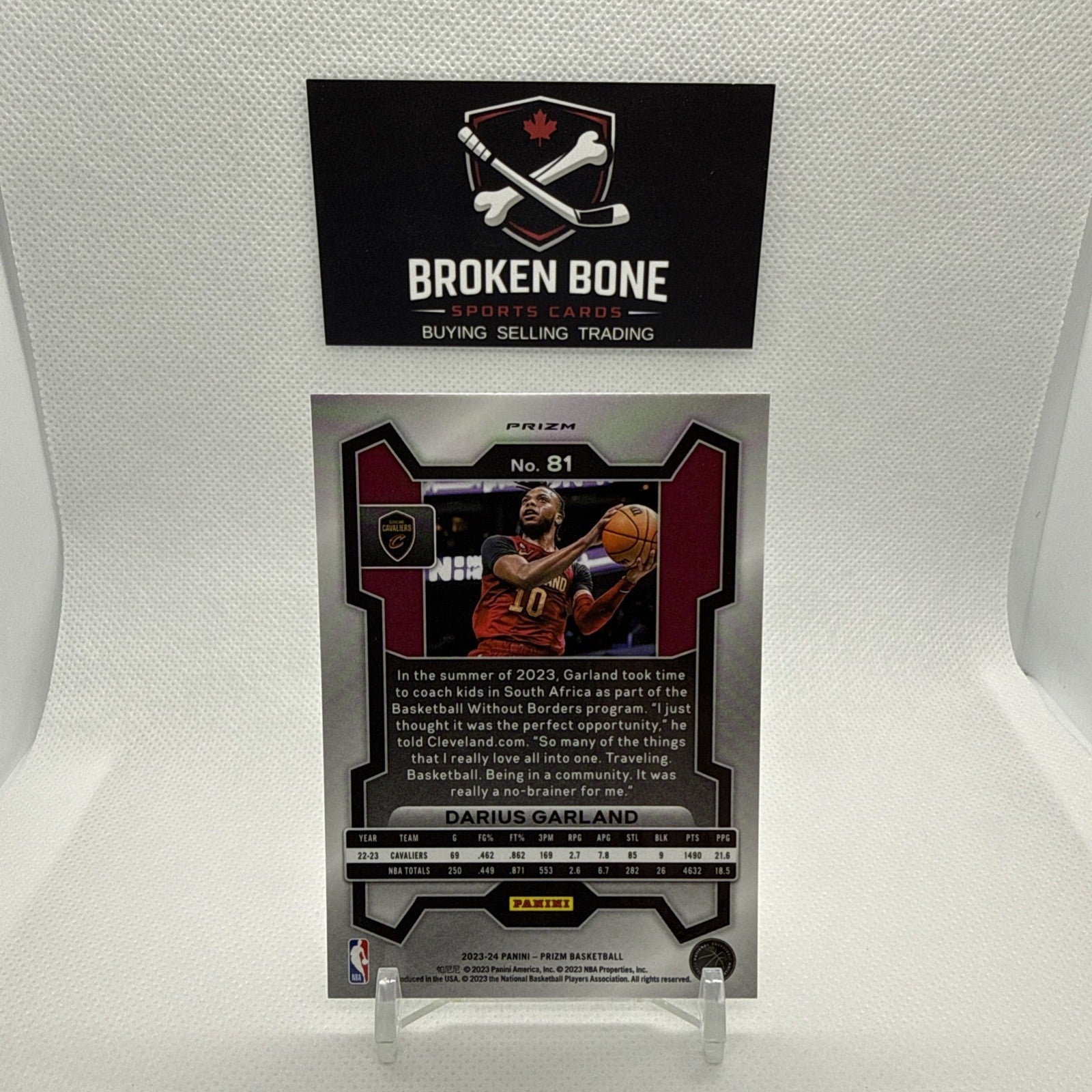 Darius Garland 2023-24 Panini Prizm Green Cracked Ice SSP #81 Cavaliers