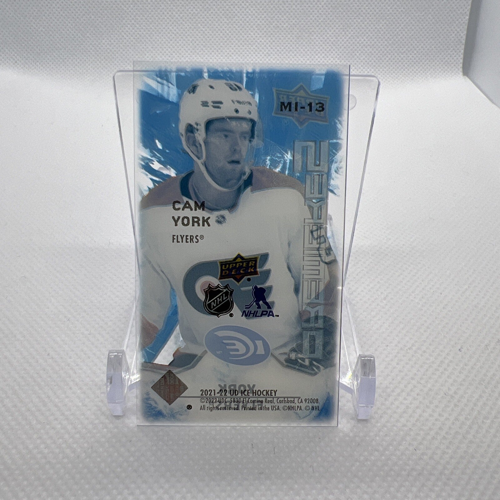 Cam York 2021-22 Upper Deck Ice Premieres Mini RC Philadelphia Flyers