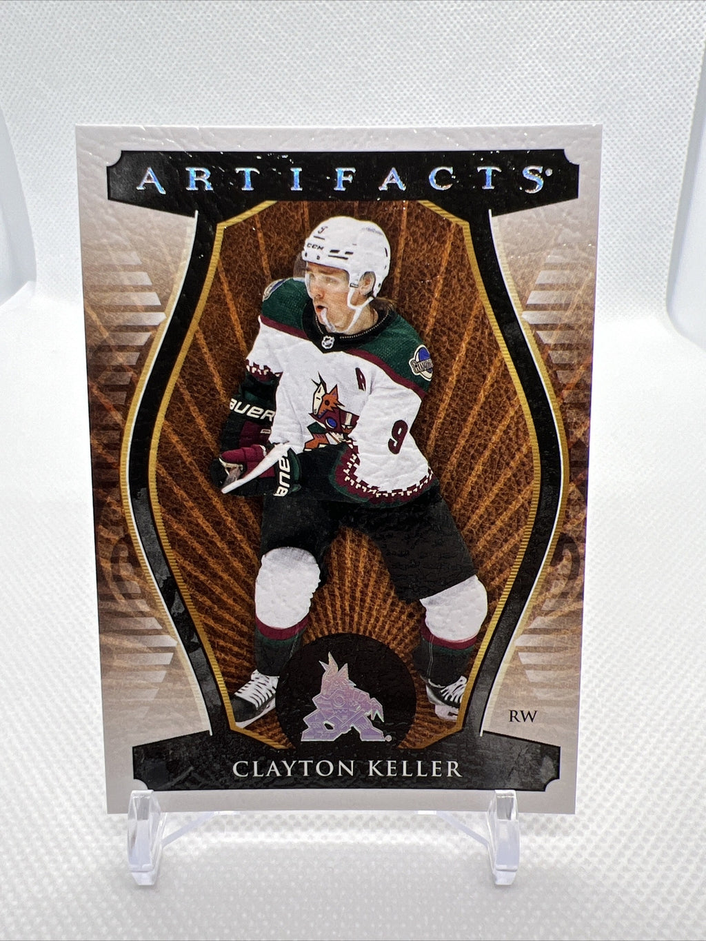 Clayton Keller 2023-24 Upper Deck Artifacts Stars Leather Arizona Coyotes