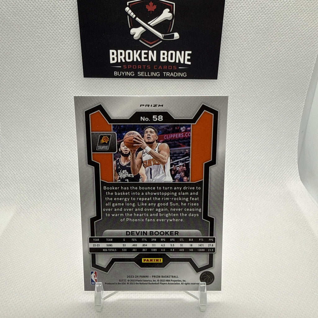 Devin Booker 2023-24 Panini Prizm Silver Prizm #58 Suns