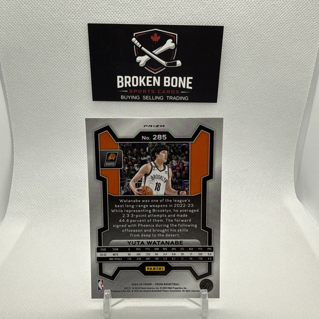 Yuta Watanabe 2023-24 Panini Prizm Silver Prizm #285 Suns
