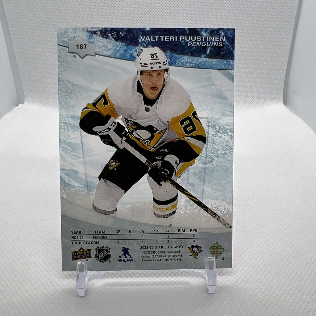 Valtteri Puustinen 2022-23 UD ICE Premieres Rookie /999 Pittsburgh Penguins