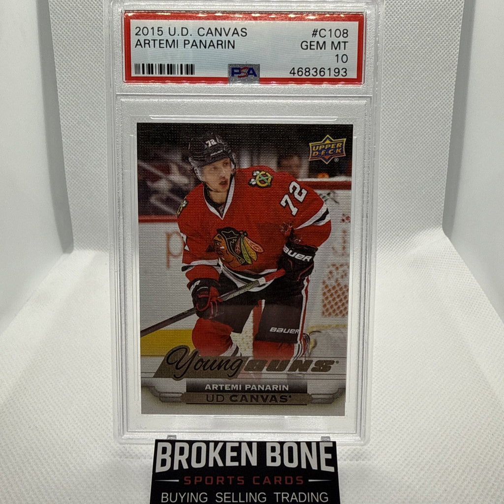 Artemi Panarin 2015 Upper Deck Young Guns Canvas Rookie PSA 10 Chicago Blackhawk