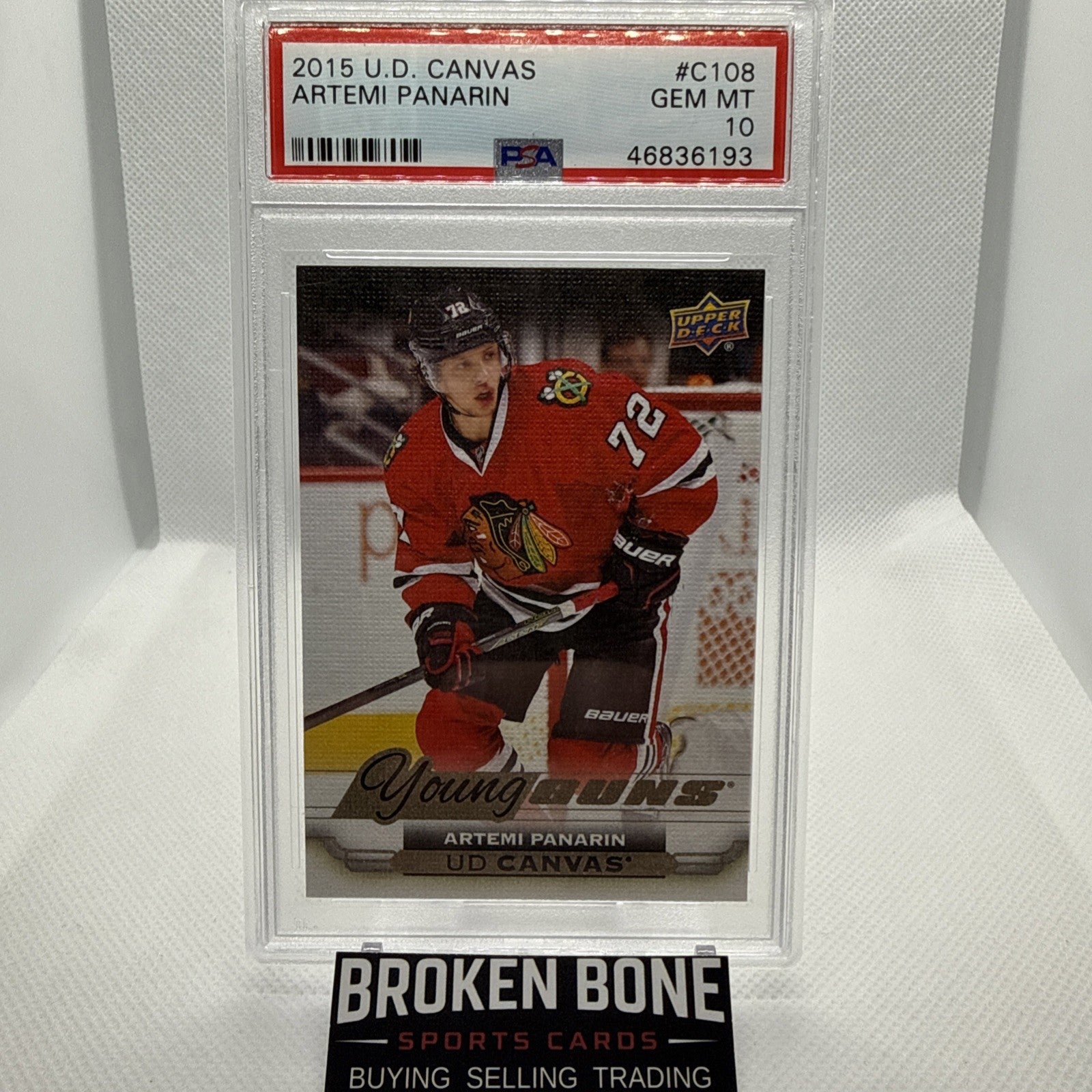 Artemi Panarin 2015 Upper Deck Young Guns Canvas Rookie PSA 10 Chicago Blackhawk