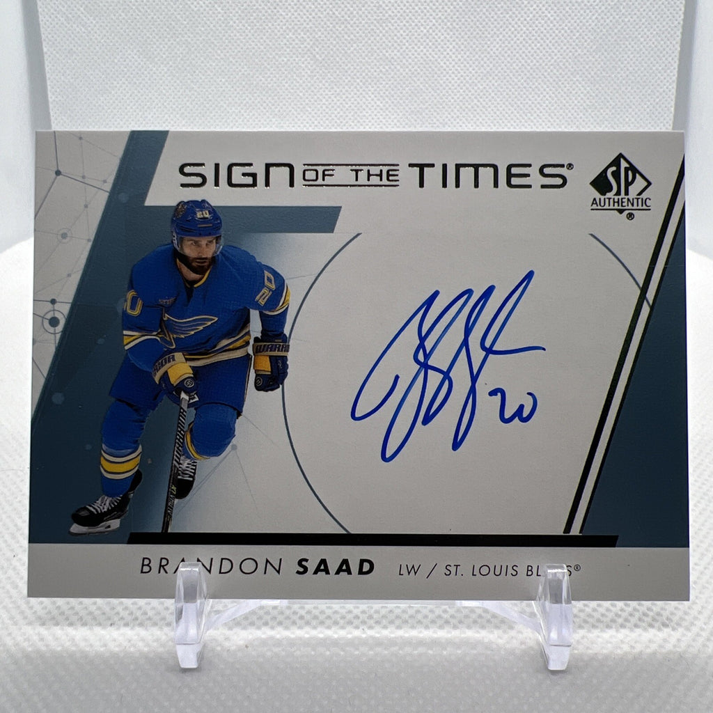 Brandon Saad 2022-23 SP Authentic Sign of the Times St. Louis Blues