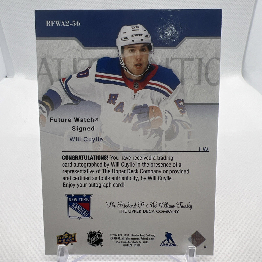 Will Cuylle 2023-24 SP Authentic Future Watch Auto Retro /399 New York Rangers