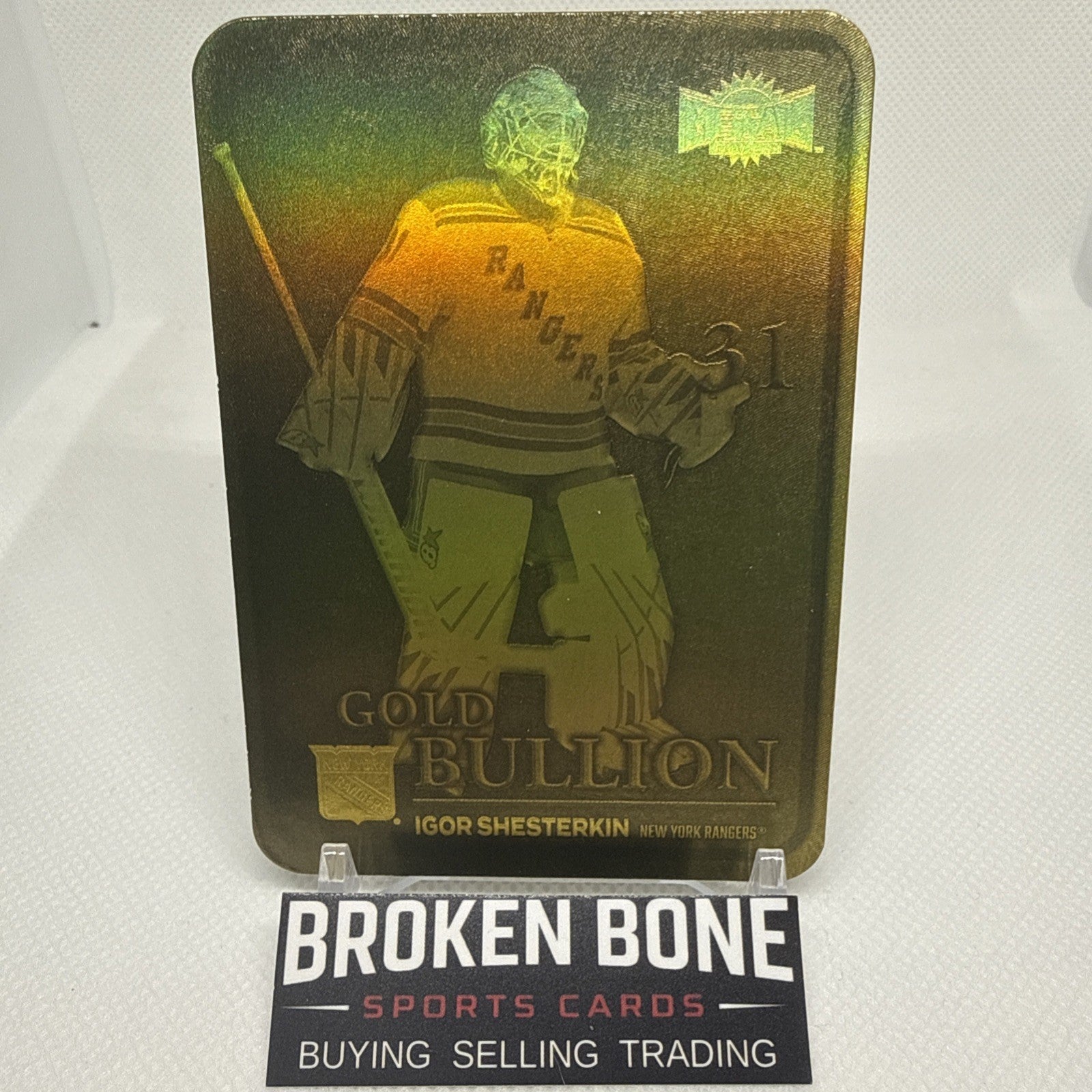 Igor Shesterkin 2024-25 Metal Universe Gold Bullion SSP New York Rangers