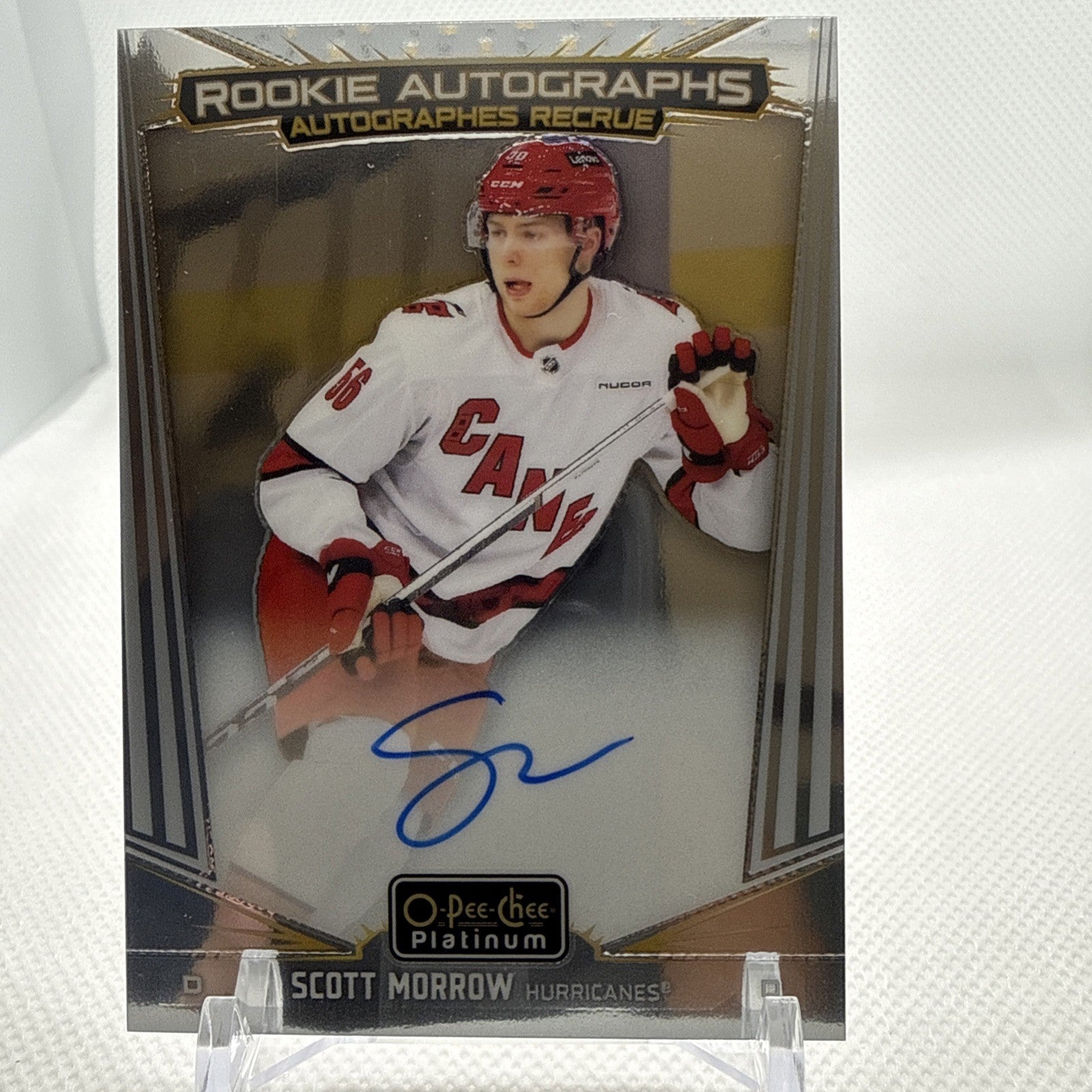 Scott Morrow 2024-25 O-Pee-Chee Platinum Rookie Auto Carolina Hurricanes