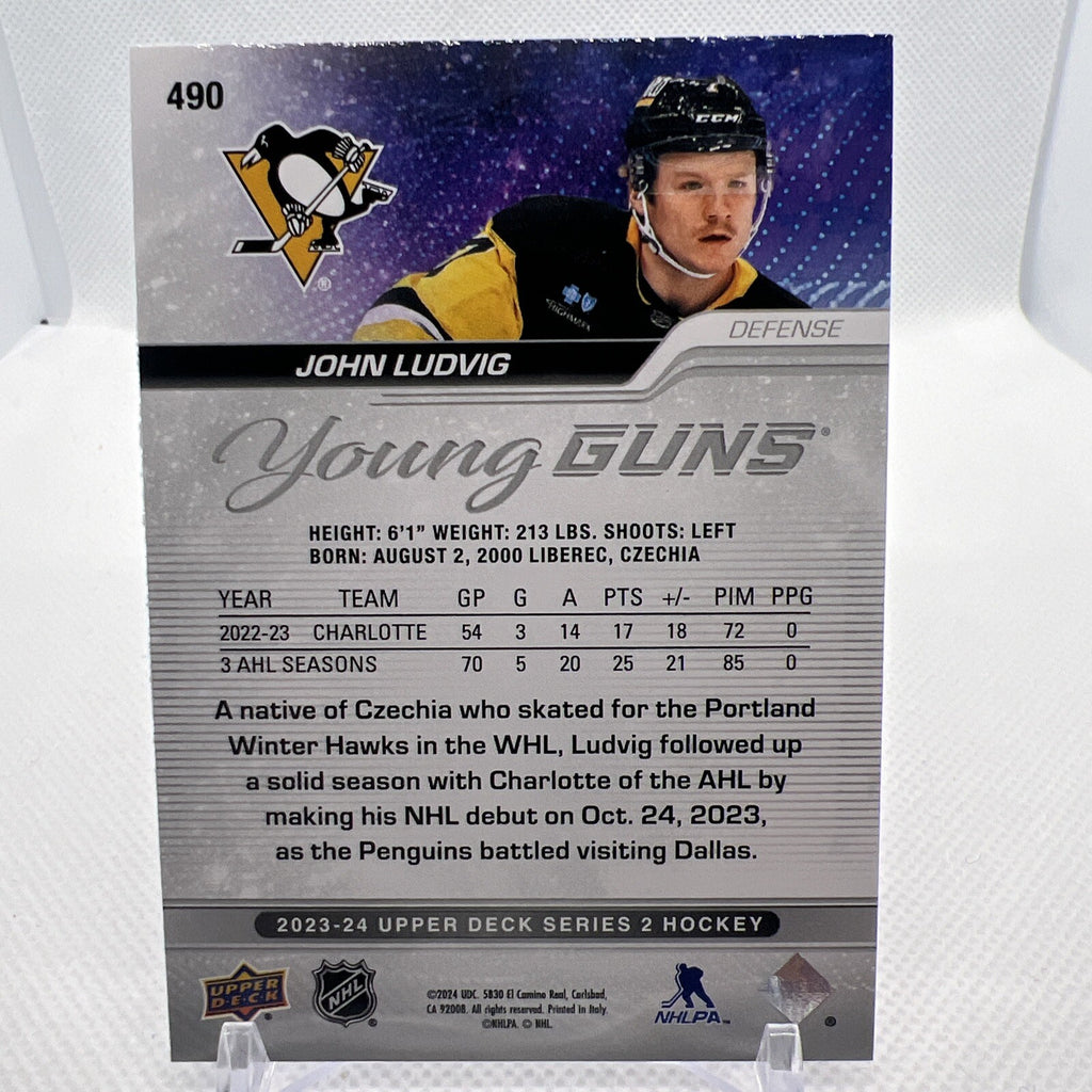 John Ludvig 2023-24 Upper Deck Young Guns Outburst Pittsburgh Penguins RC