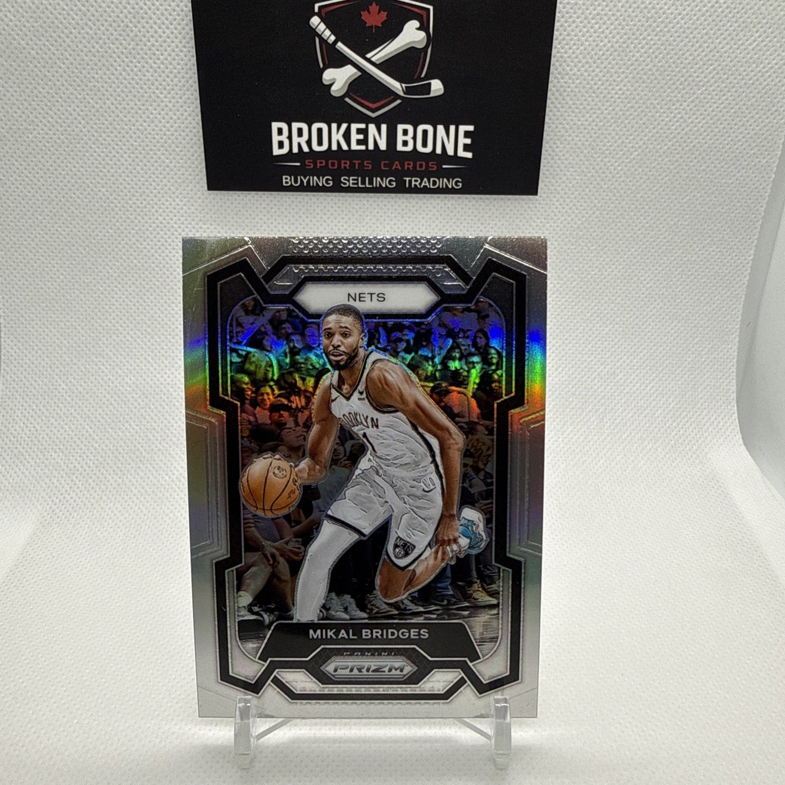 Mikal Brdiges 2023-24 Panini Prizm Silver Prizm #46 Nets