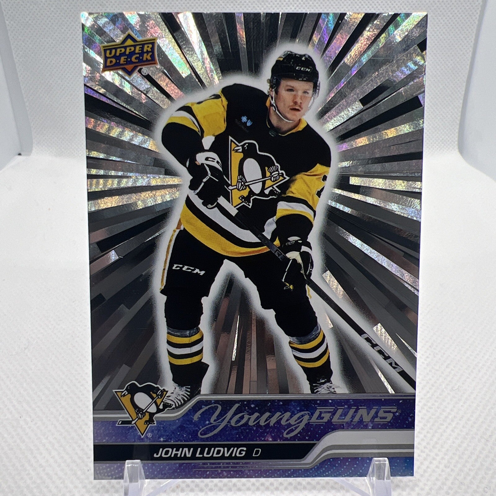John Ludvig 2023-24 Upper Deck Young Guns Outburst Pittsburgh Penguins RC