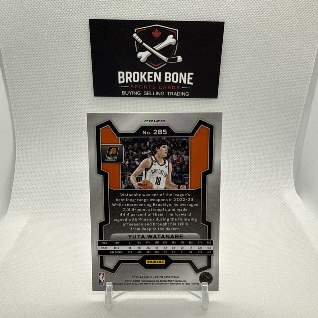 Yuta Watanabe 2023-24 Panini Prizm Silver Prizm #285 Suns
