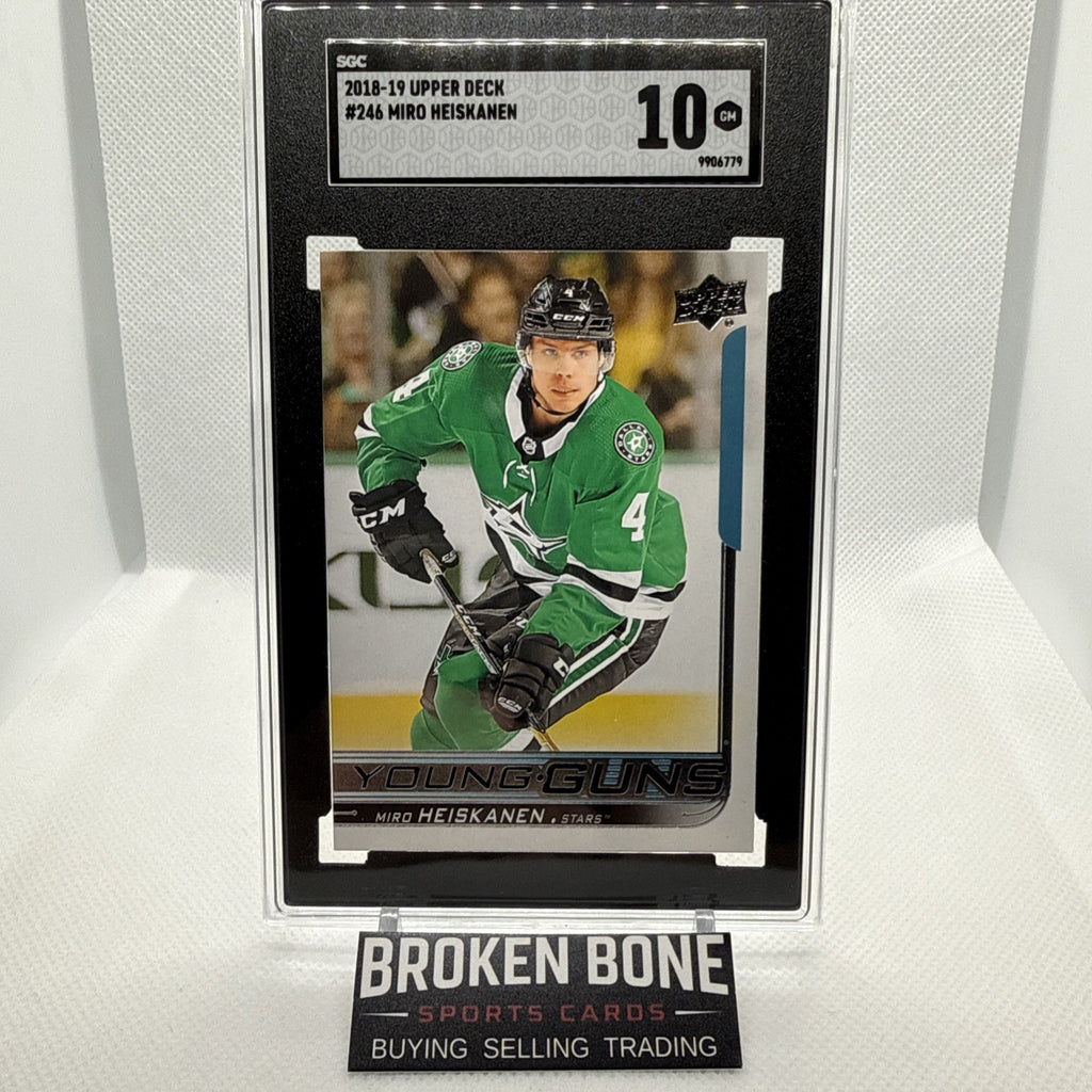Miro Heiskanen 2018 Upper Deck Young Guns Rookie Dallas Stars SGC 10