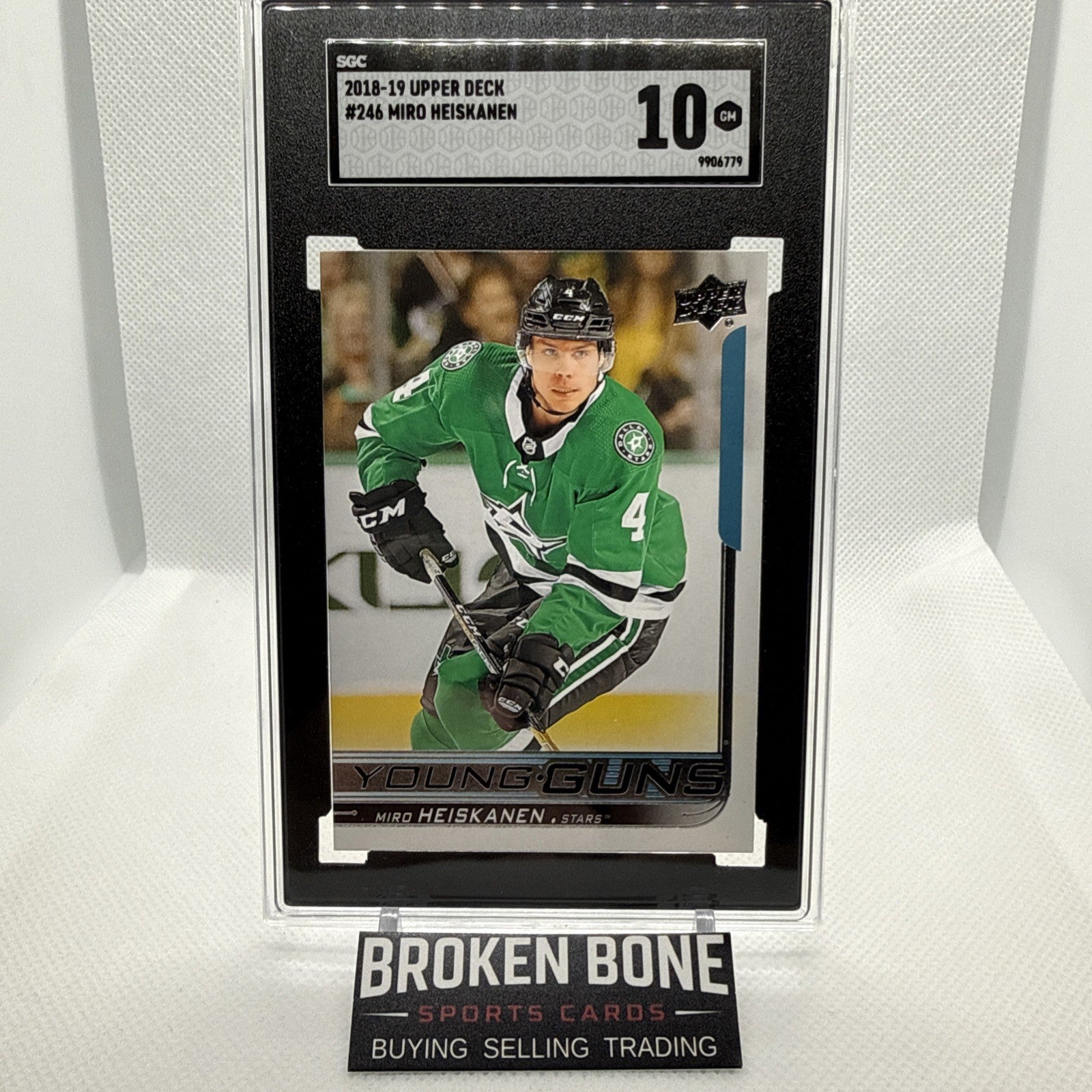 Miro Heiskanen 2018 Upper Deck Young Guns Rookie Dallas Stars SGC 10