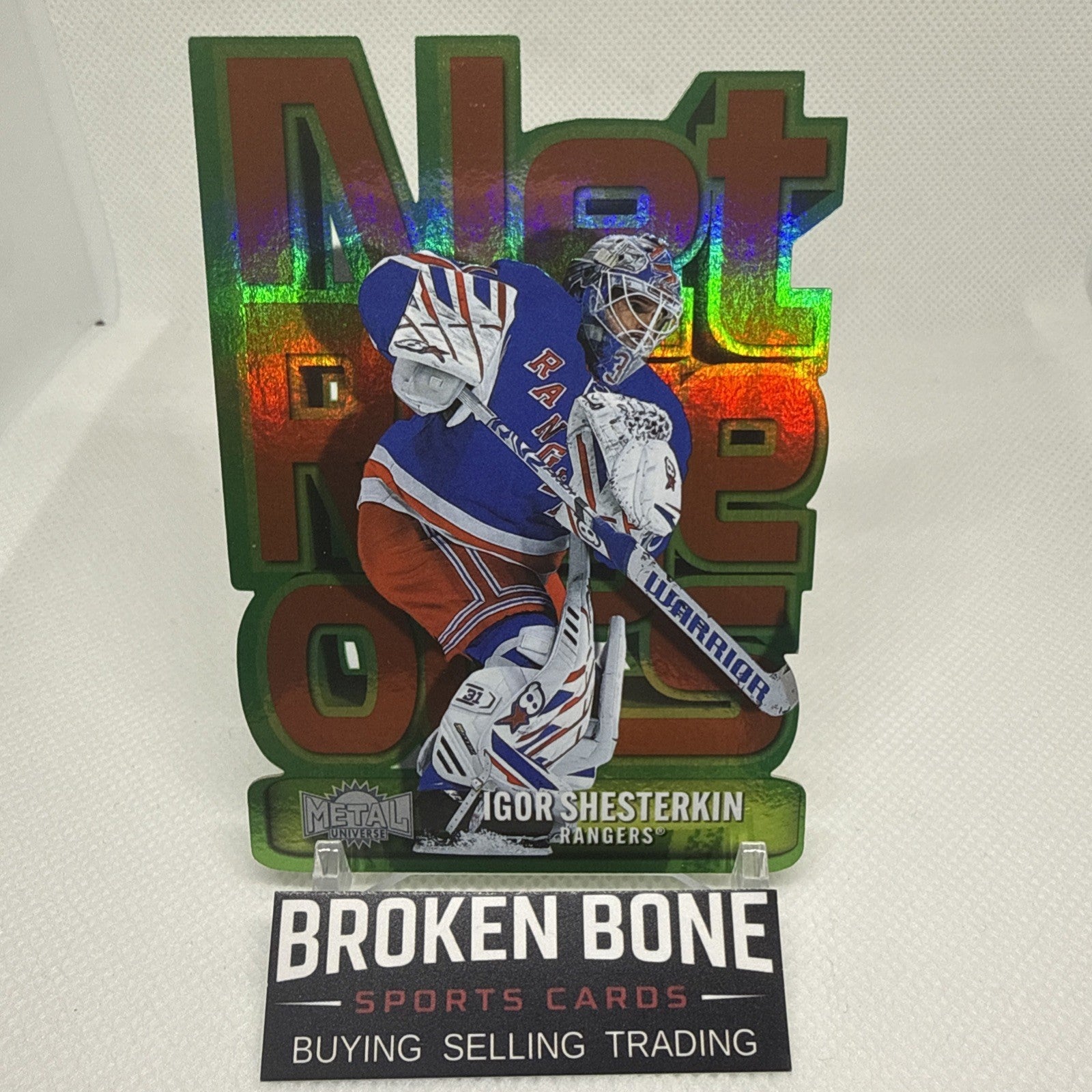 Igor Shesterkin 2023-24 Metal Universe Net-Rageous New York Rangers SSP