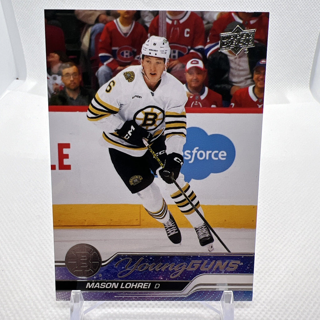 Mason Lohrei 2023-24 Upper Deck Young Guns Rookie Boston Bruins 4 RC