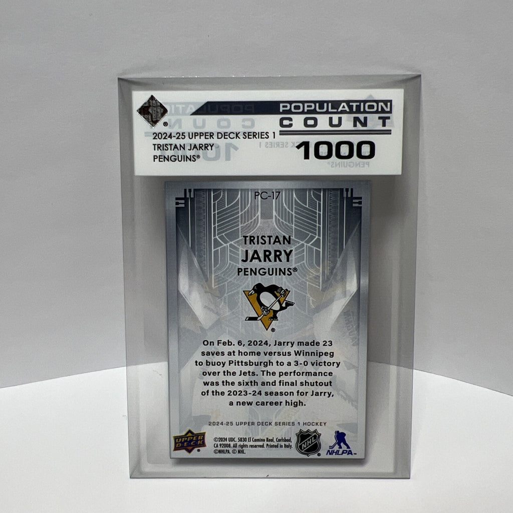 Tristan Jarry 2024-25 Upper Deck Population Count 1000 Pittsburgh Penguins