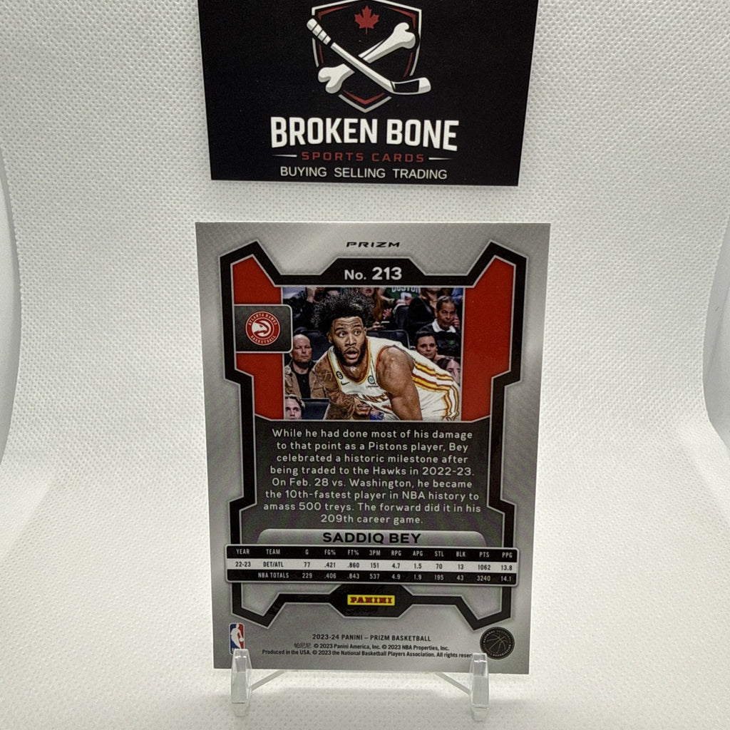 Saddiq Bey 2023-24 Panini Prizm Silver Prizm #213 Hawks