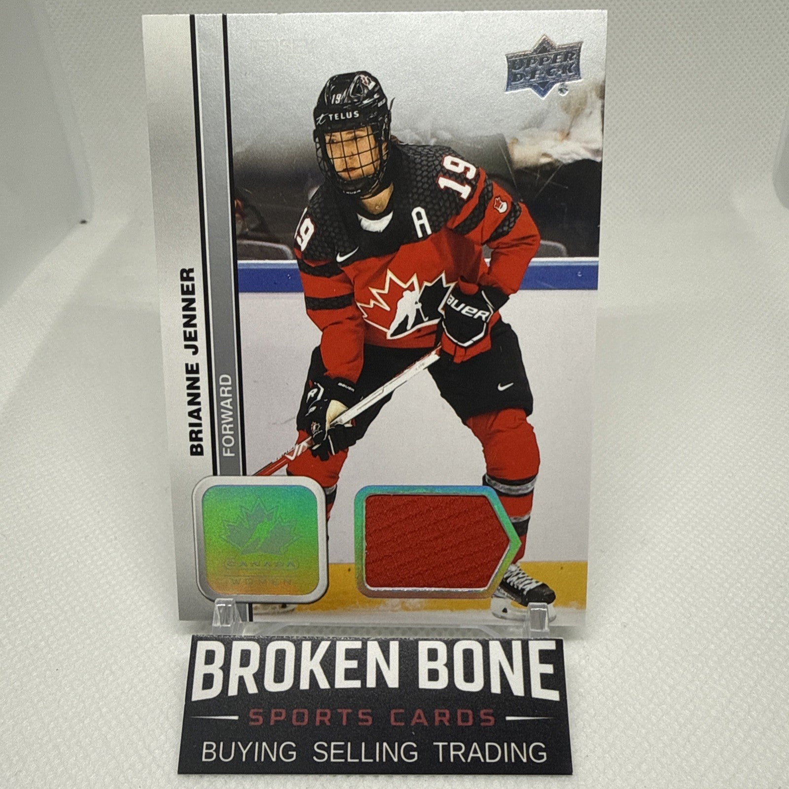 Brianne Jenner 2023 Team Canada Juniors Game-Used Patch Parallel PWHL