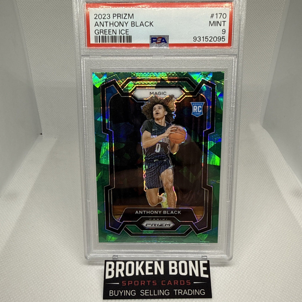 Anthony Black 2023 Panini Prizm Green Ice Rookie PSA 9 Orlando Magic