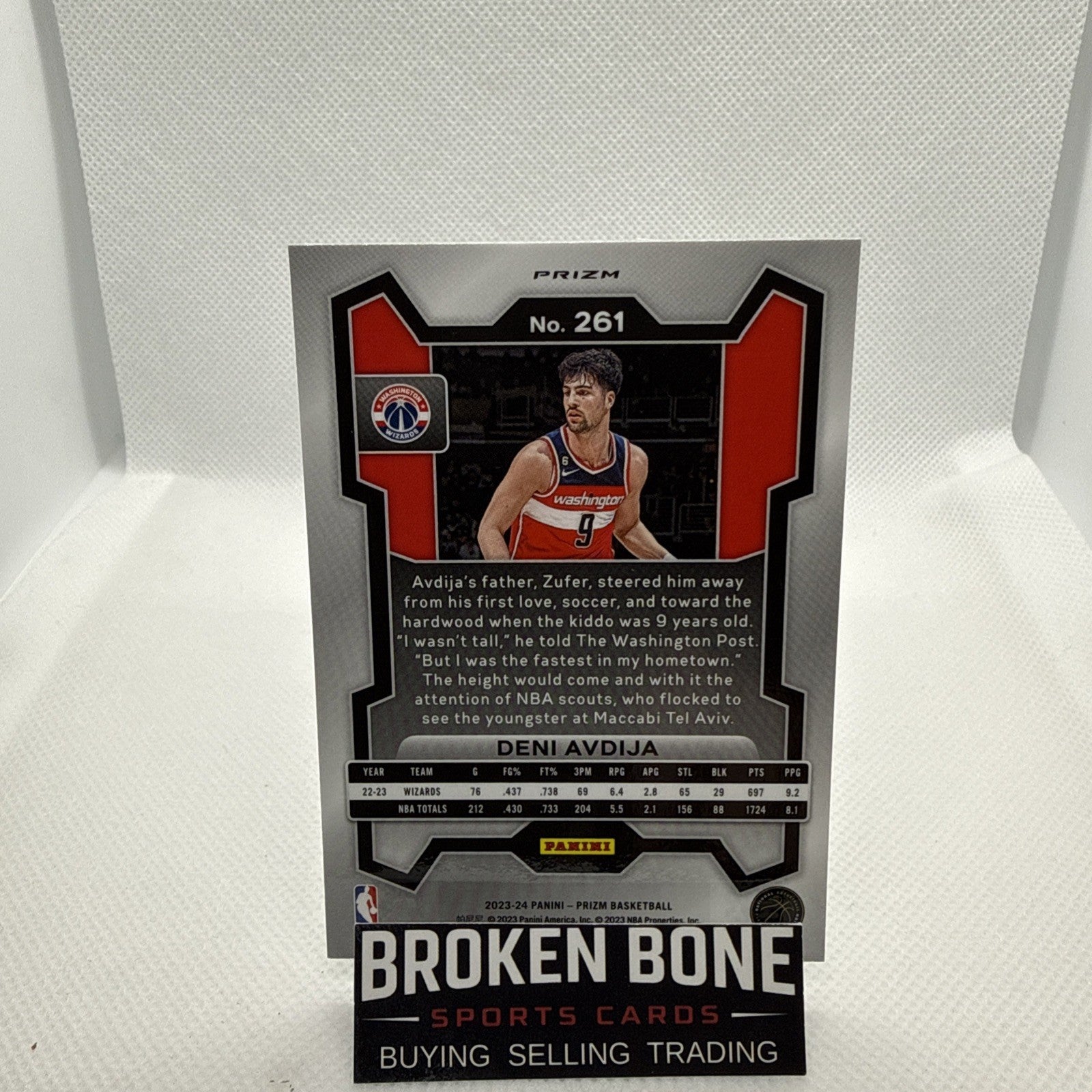 Deni Avdija 2023-24 Panini Prizm Green Cracked Ice SSP #261 Wizards