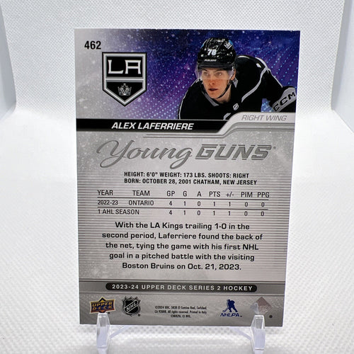 Alex Laferriere 2023-24 Upper Deck Young Guns Rookie Los Angeles Kings 2 RC