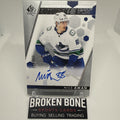 Nils Aman 2022-23 SP Authentic Future Watch Auto /999 Vancouver Canucks