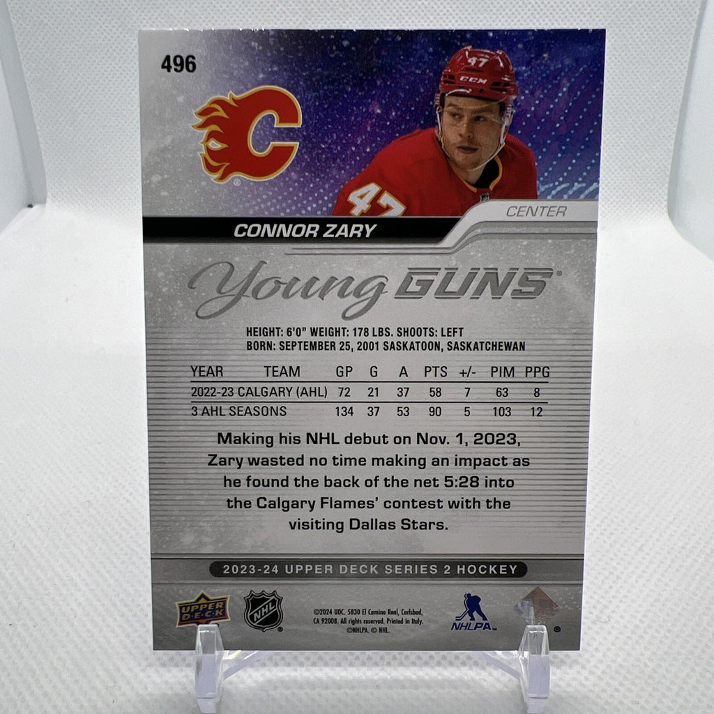Connor Zary 2023-24 Upper Deck Young Guns Rookie Calgary Flames RC