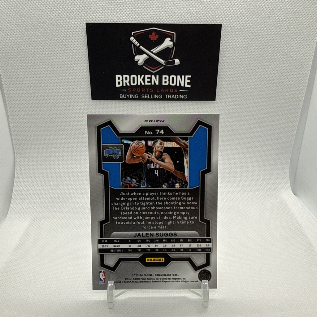 Jalen Suggs 2023-24 Panini Prizm Green Cracked Ice SSP #74 Magic
