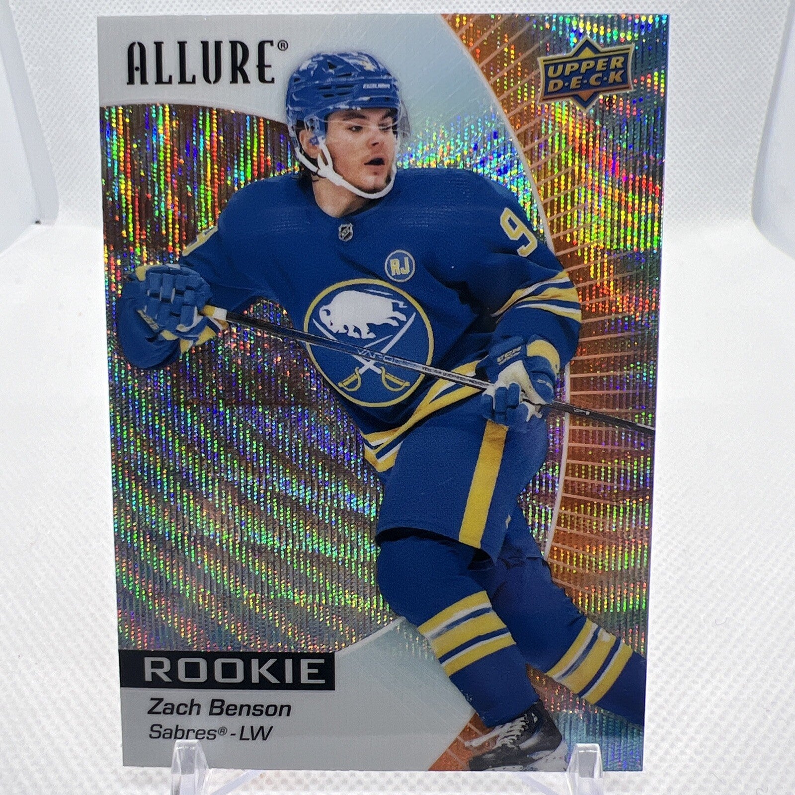 Zach Benson 2023-24 Allure Orange Slice Rookie Buffalo Sabres