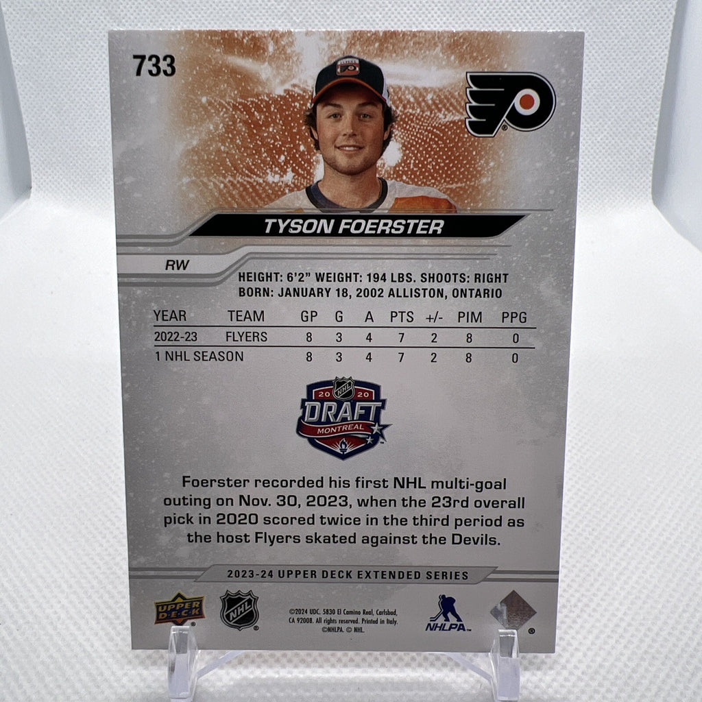 Tyson Foerster 2023-24 Upper Deck Draft Day Deluxe /250 Philadelphia Flyers